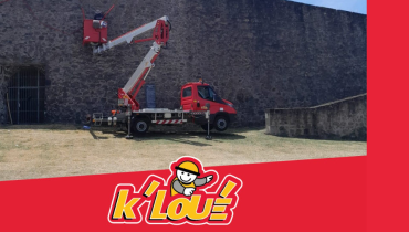 Nos camions-nacelle en action au Fort Delgrès de Basse-Terre - K’LOUÉ Guadeloupe